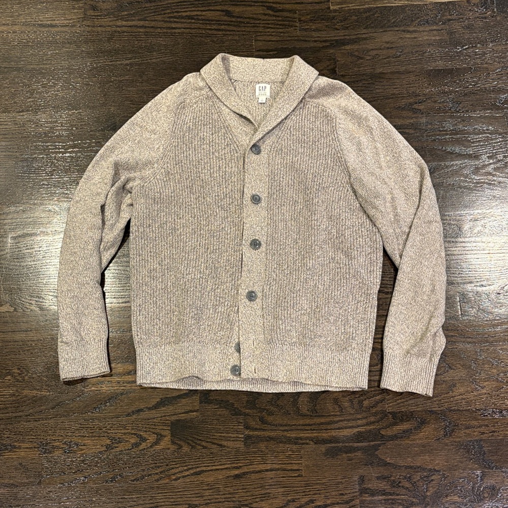 GAP Men's Grey Shawl Collar Cardigan